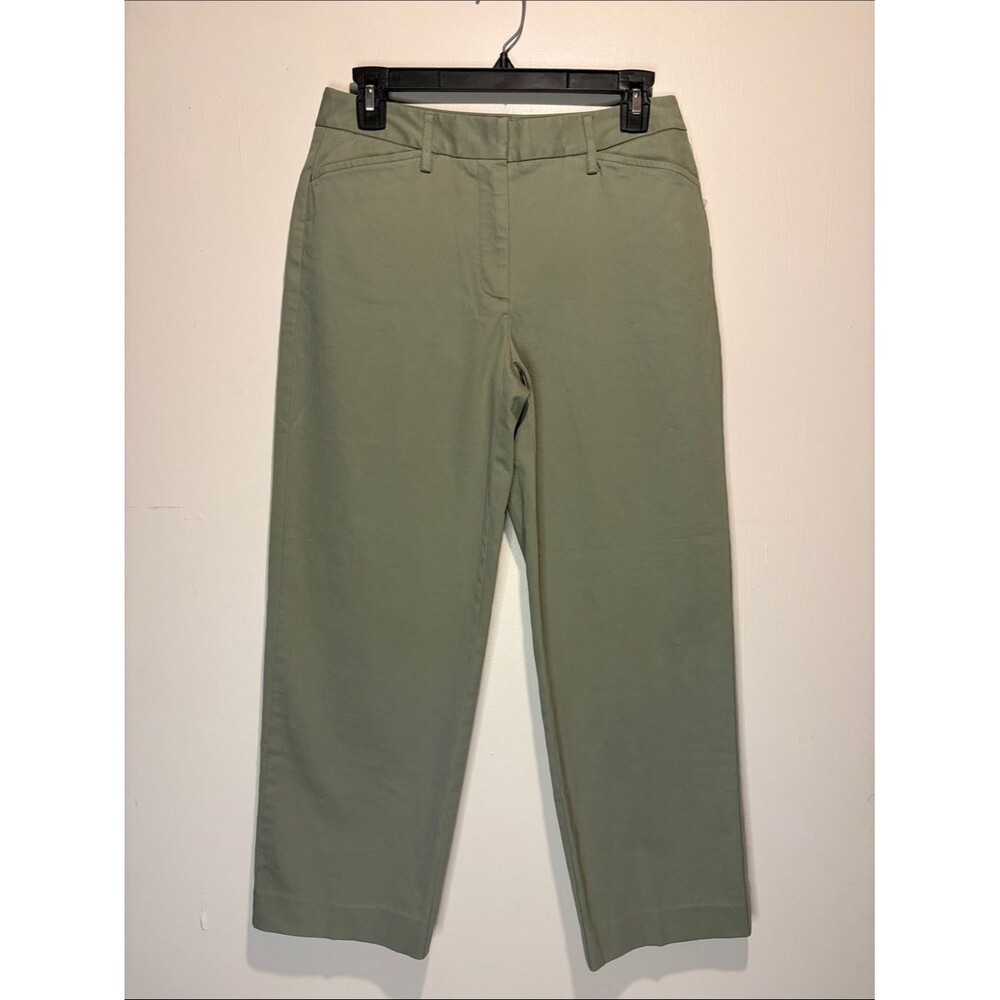 Talbots Petites NWT Pale Green Straight Leg Cropped Stretch Pants Size 6P